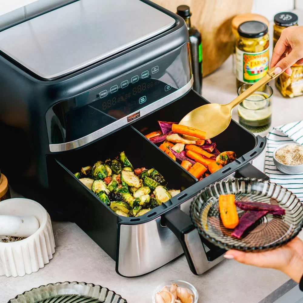 Stainless Steel Digital Air Fryer with Dual Flex Basket M882299