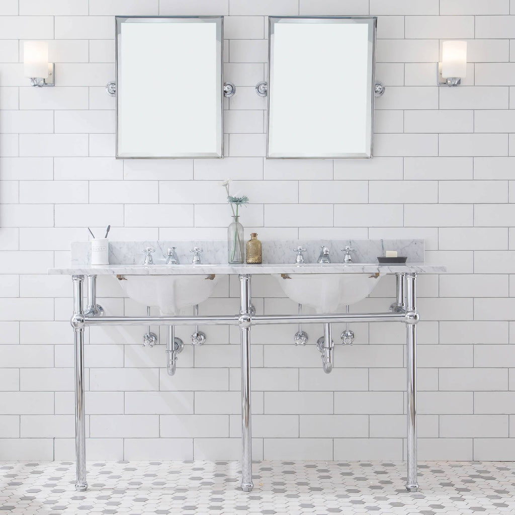 60x22 Double Wash Stand in Chrome P62699