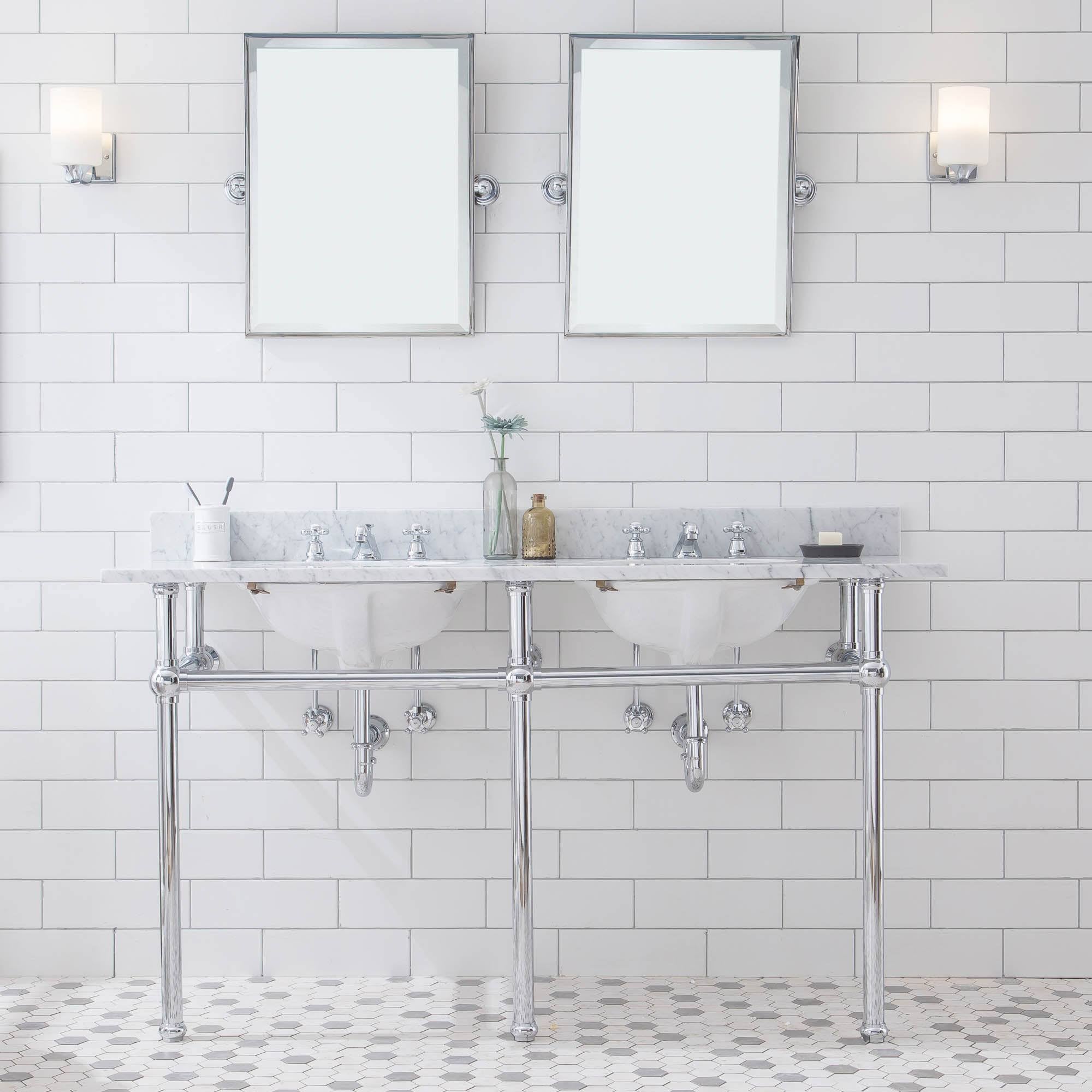 60x22 Double Wash Stand in Chrome P62699