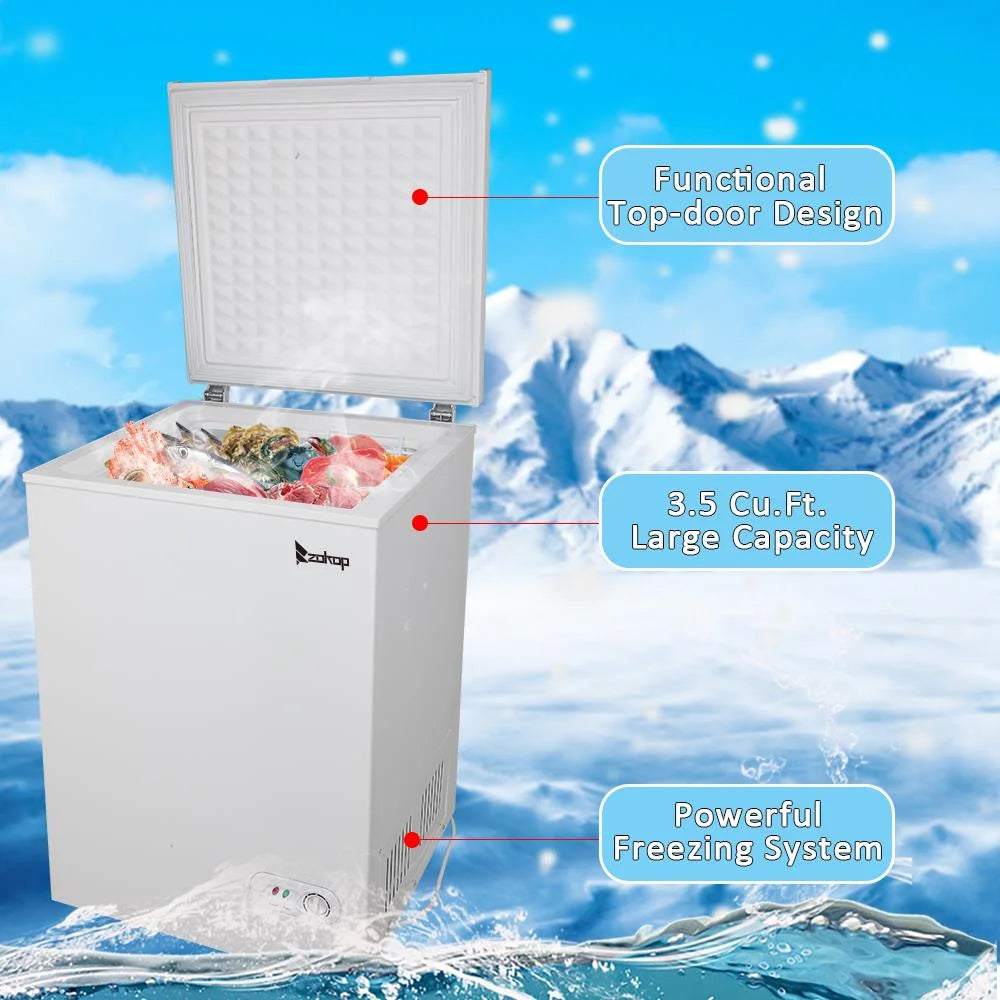 White Single Door Chest Freezer G108