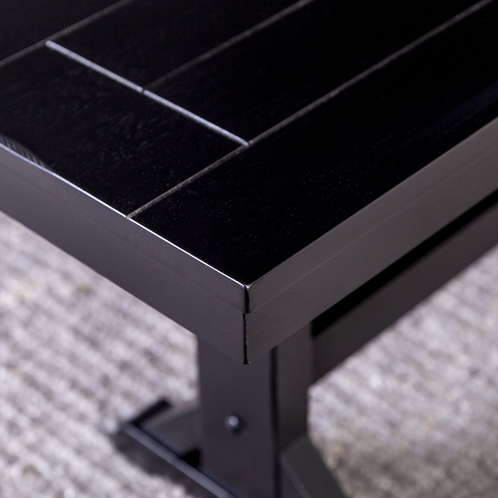 Antique Black Wood Bench I993