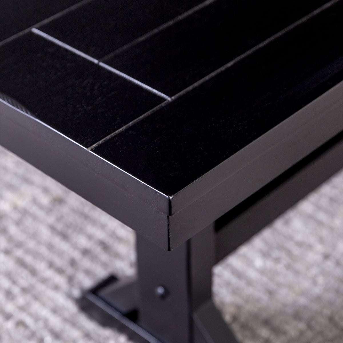 Antique Black Wood Bench I993