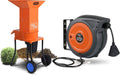Leaf Mulcher Shredder 11Inch Blade Extension Cord Reel 12AWG x 65 Foot D1260