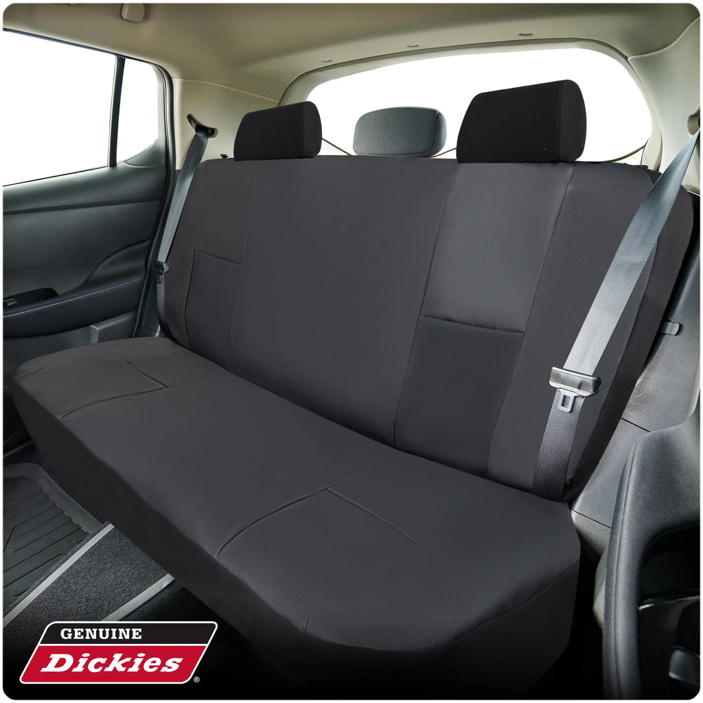 3 Piece Vegan Leather Seat Covers Black V21338