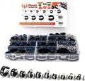 100pcs 304 Stainless Steel Rubber Insulated Cable Clamps and Hose Clamp 10 Sizes L586078