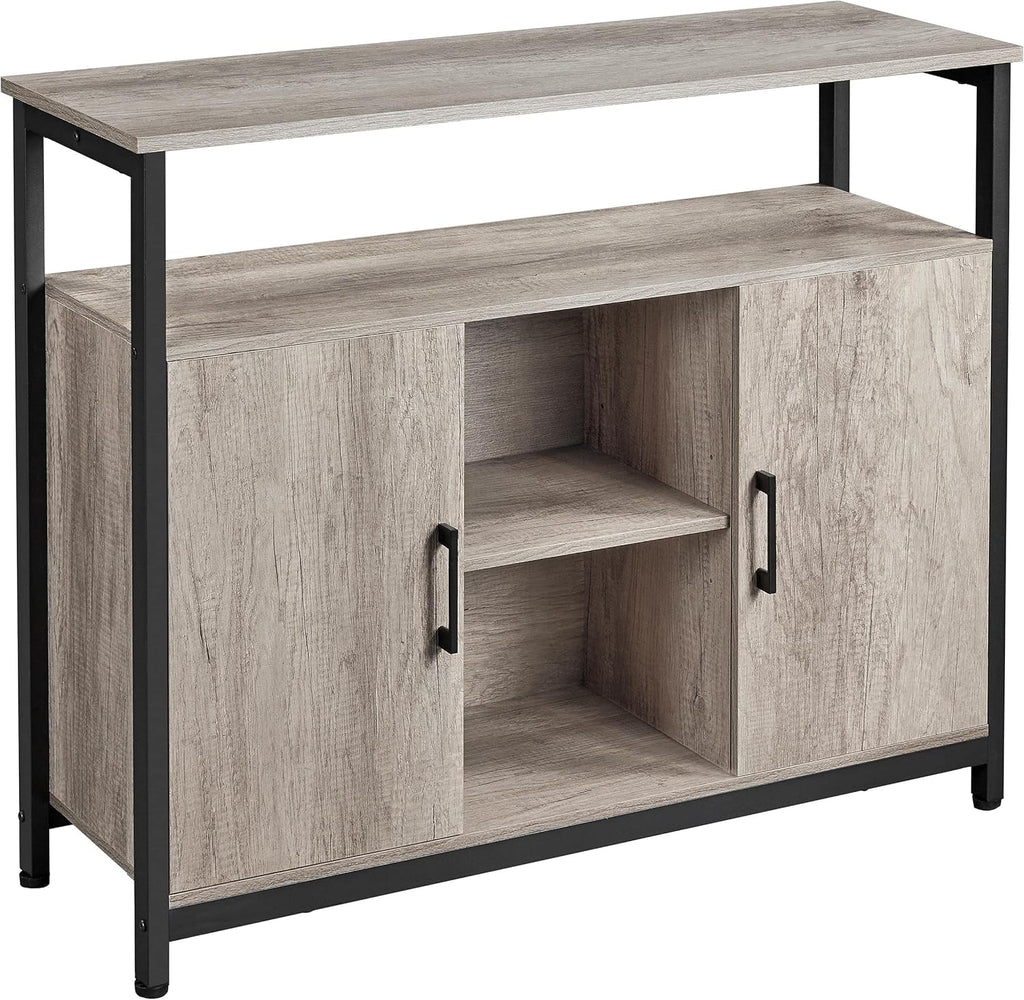 Gray Kitchen Storage Sideboard with Two Doors and Adjustable Shelf Z940205