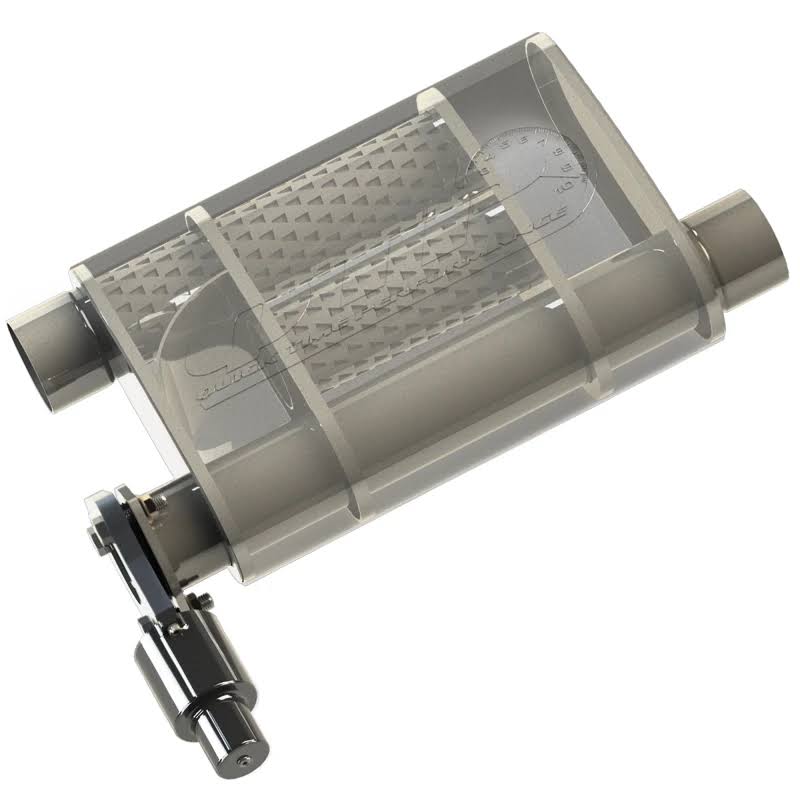 2.5in Weld-On 304SS Reverse Screamer Muffler with Bolt-On Electric Cutout Q127719