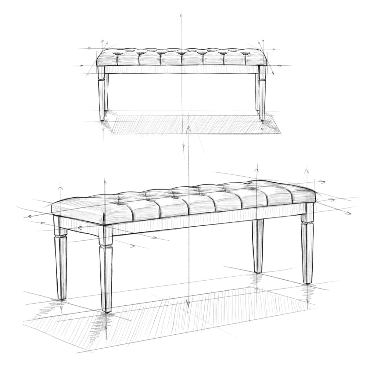Tufted Ottoman Bench C662