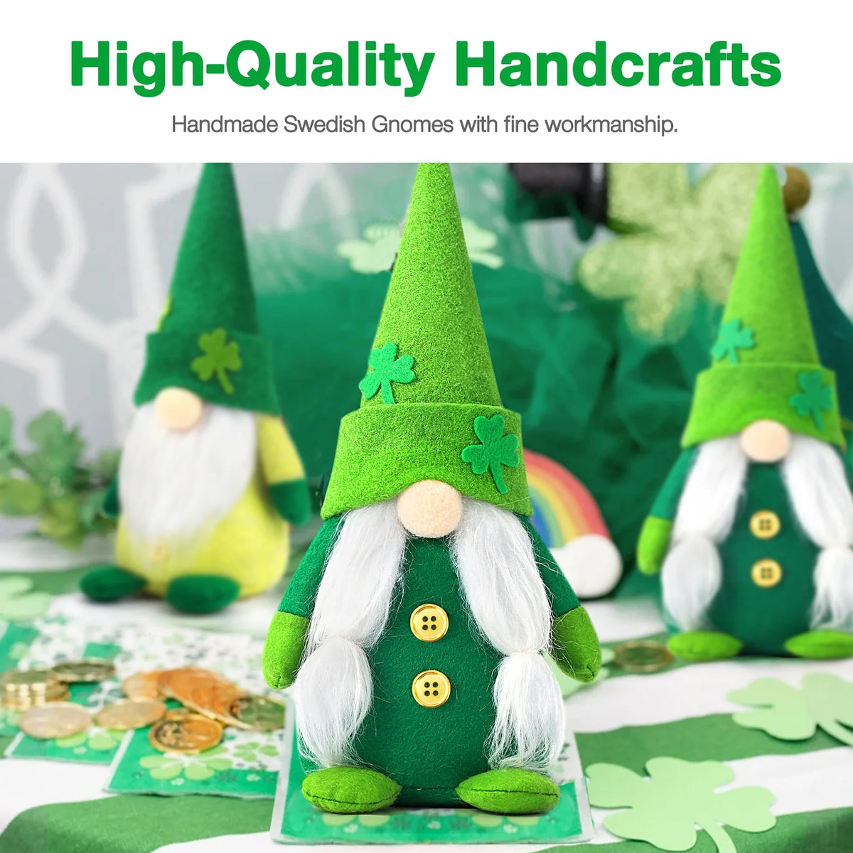 2Pcs Green Gnome Plush Decorations Y99759