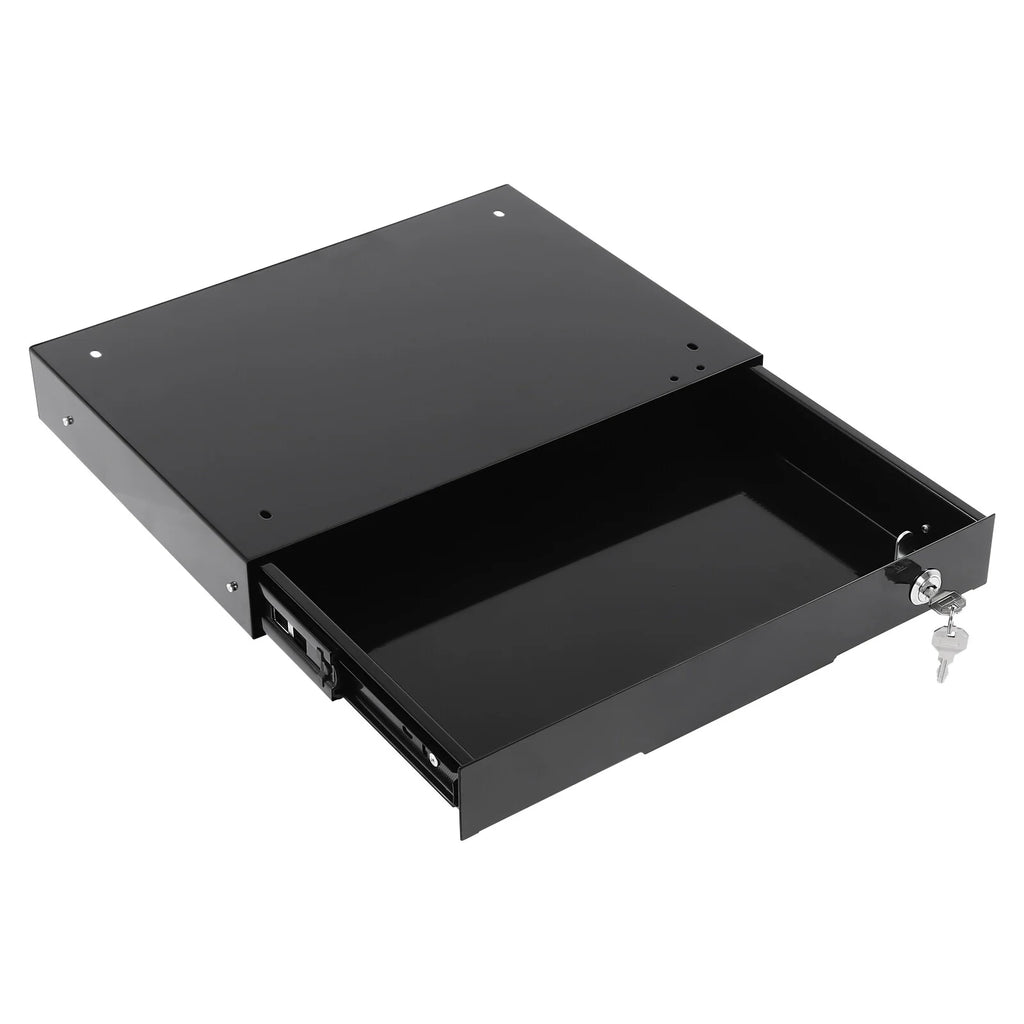 Black Sliding Drawer Storage Tray with Keys P70643