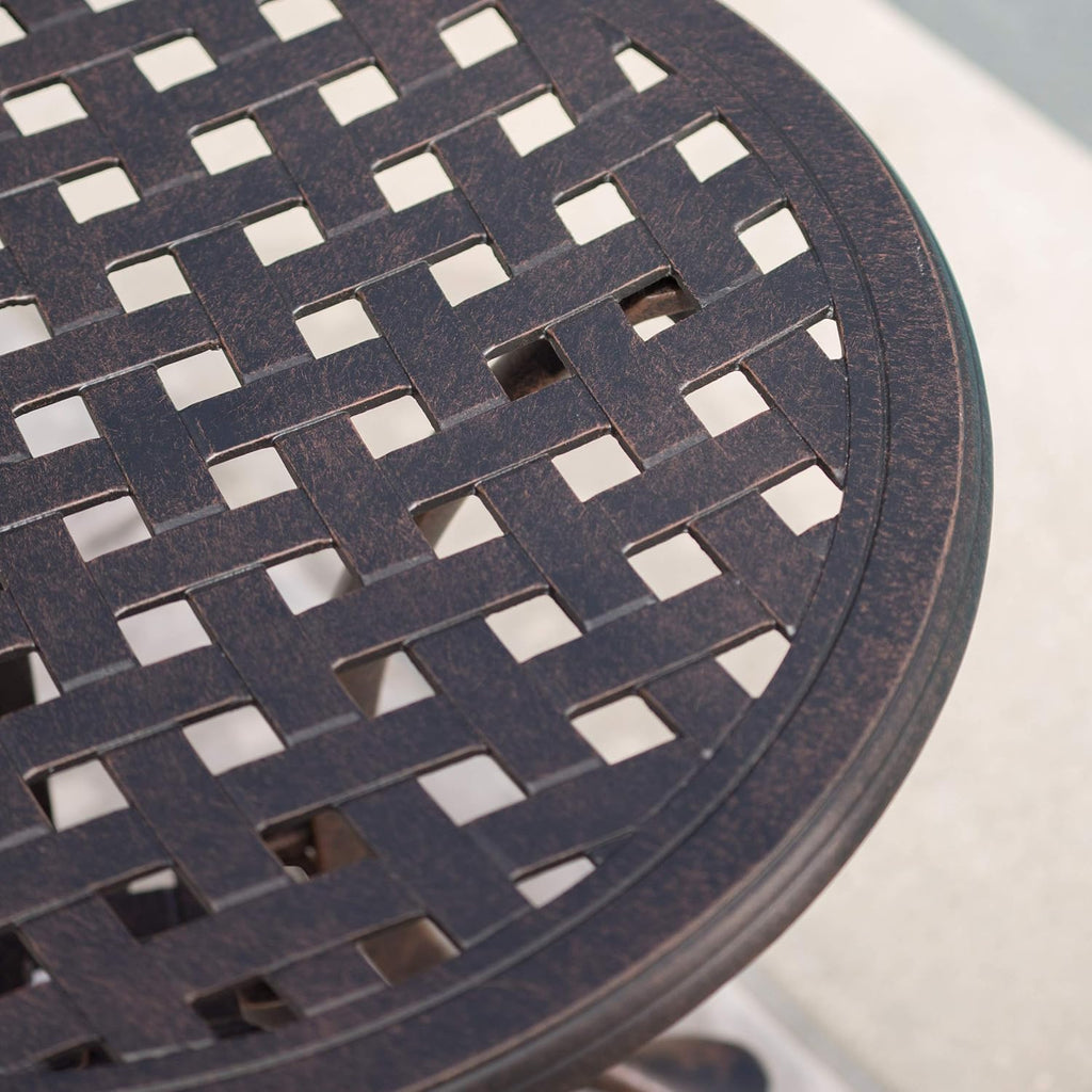 Bronze Finished Cast Aluminum Side Table C474