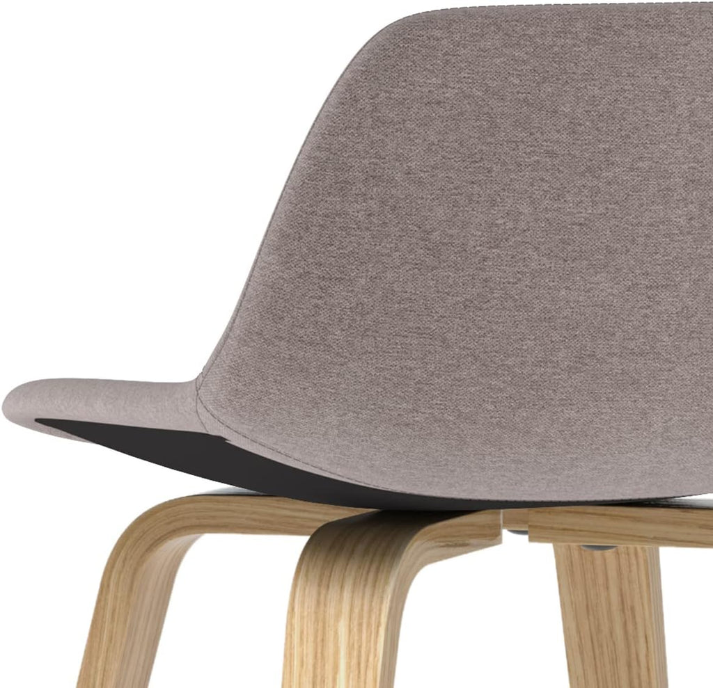 26 Inch Bentwood Counter Height Stool Set Of 2 Mocha Polyester Linen M592