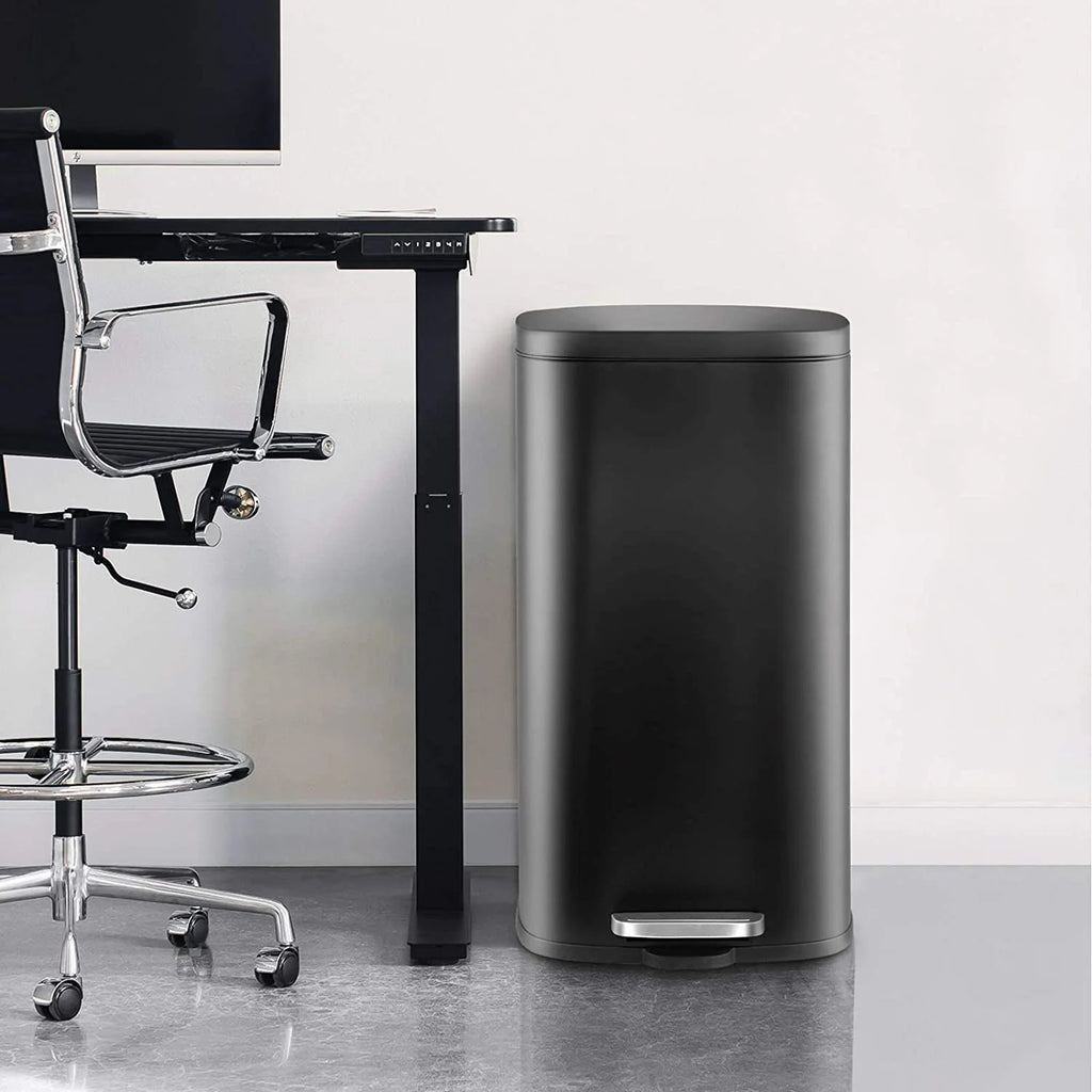 Black Stainless Steel Trash Can Y643714