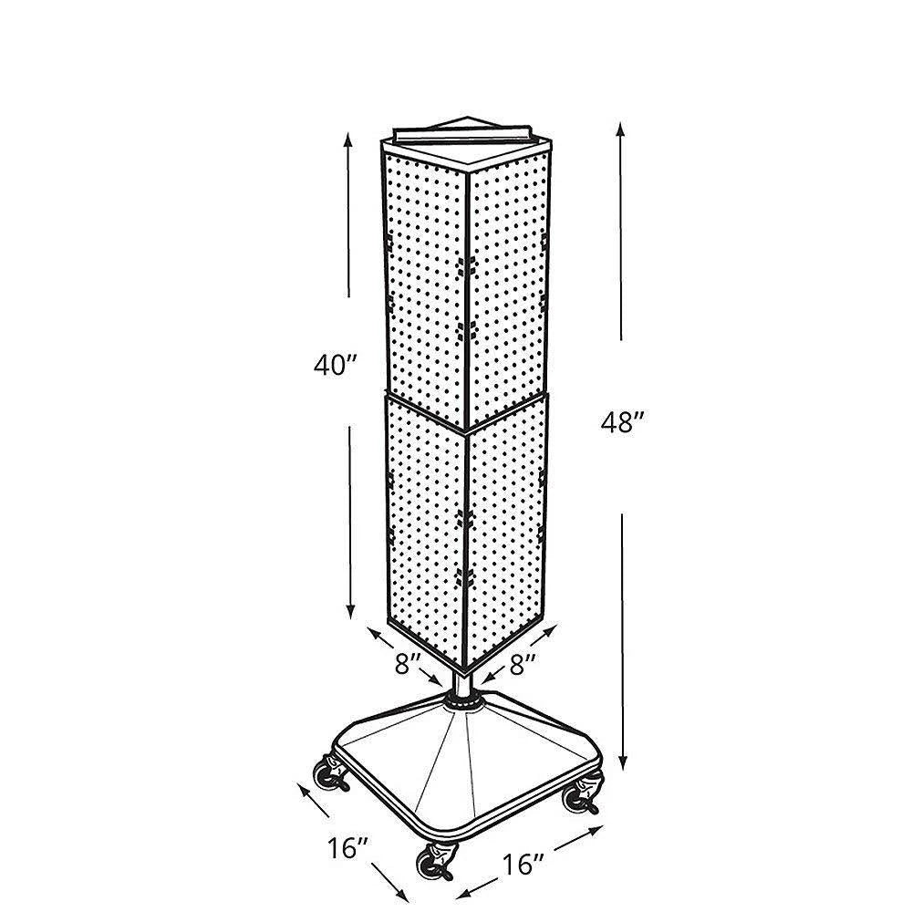 White Four-Sided Interlocking Pegboard Tower P517