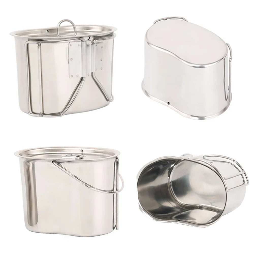 Stainless Steel Camping Cookware Set with Wood Stove G7059