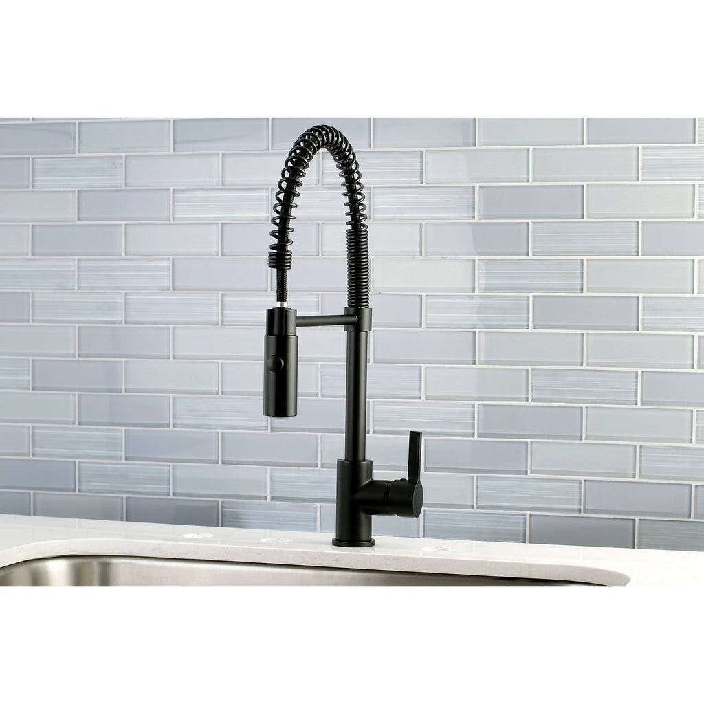 Matte Black Single-Handle Pre-Rinse Kitchen Faucet U691570