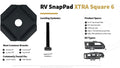 RV Leveling Jack Pad 6 inch Square 4-Pack D4194