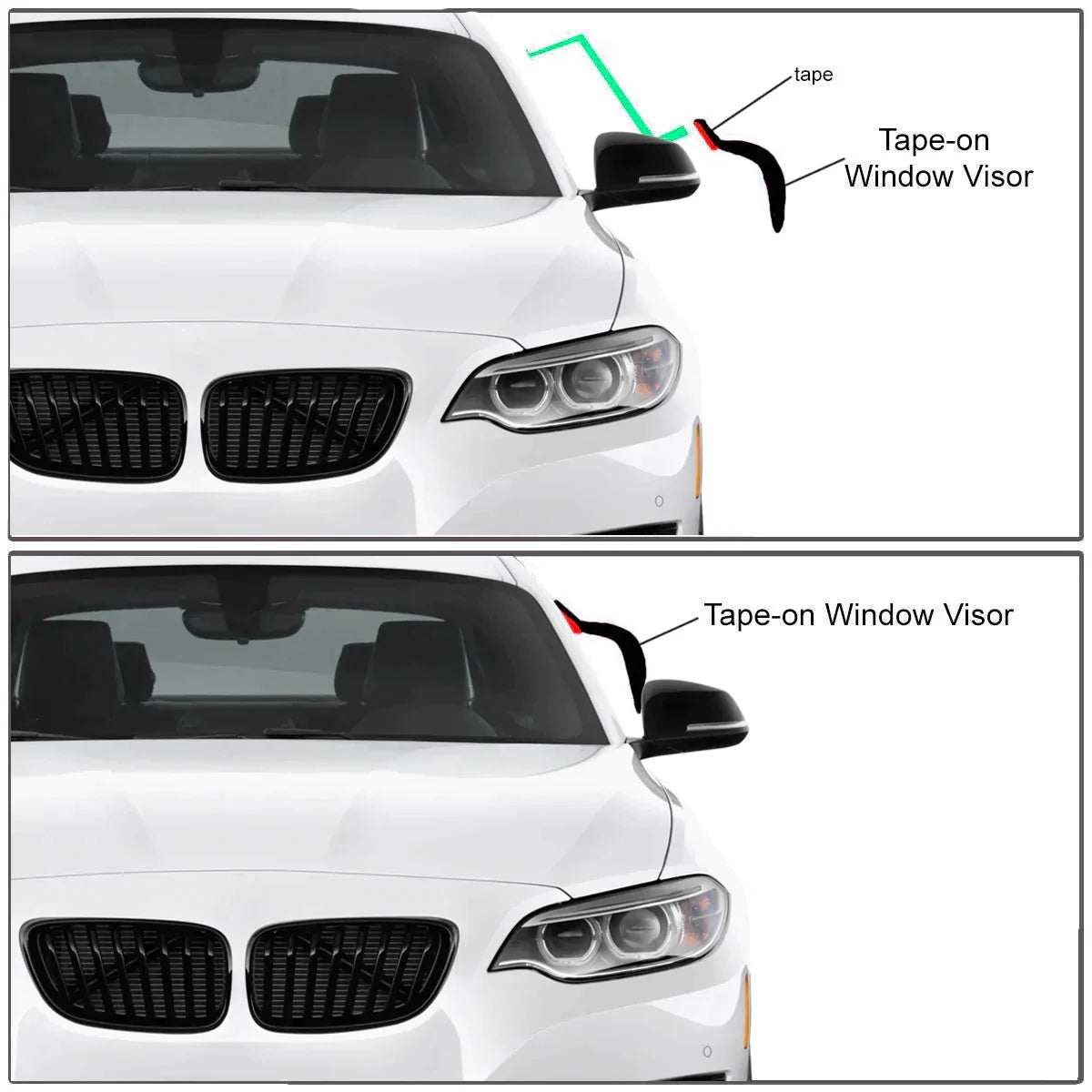 Acrylic Window Visor Sun Rain Deflector Guard N136091
