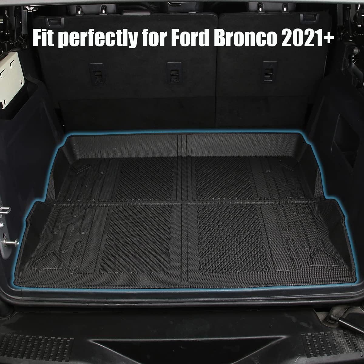 Cargo Liner Trunk Floor Mat for Ford Bronco 2021 2022 All Weather Waterproof TPE D593147