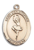 14kt Gold Filled St. Christopher Pendant Necklace M1831