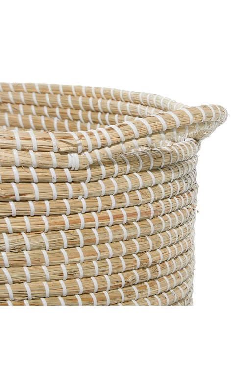 Set of 2 Brown Sea Grass Storage Basket D778