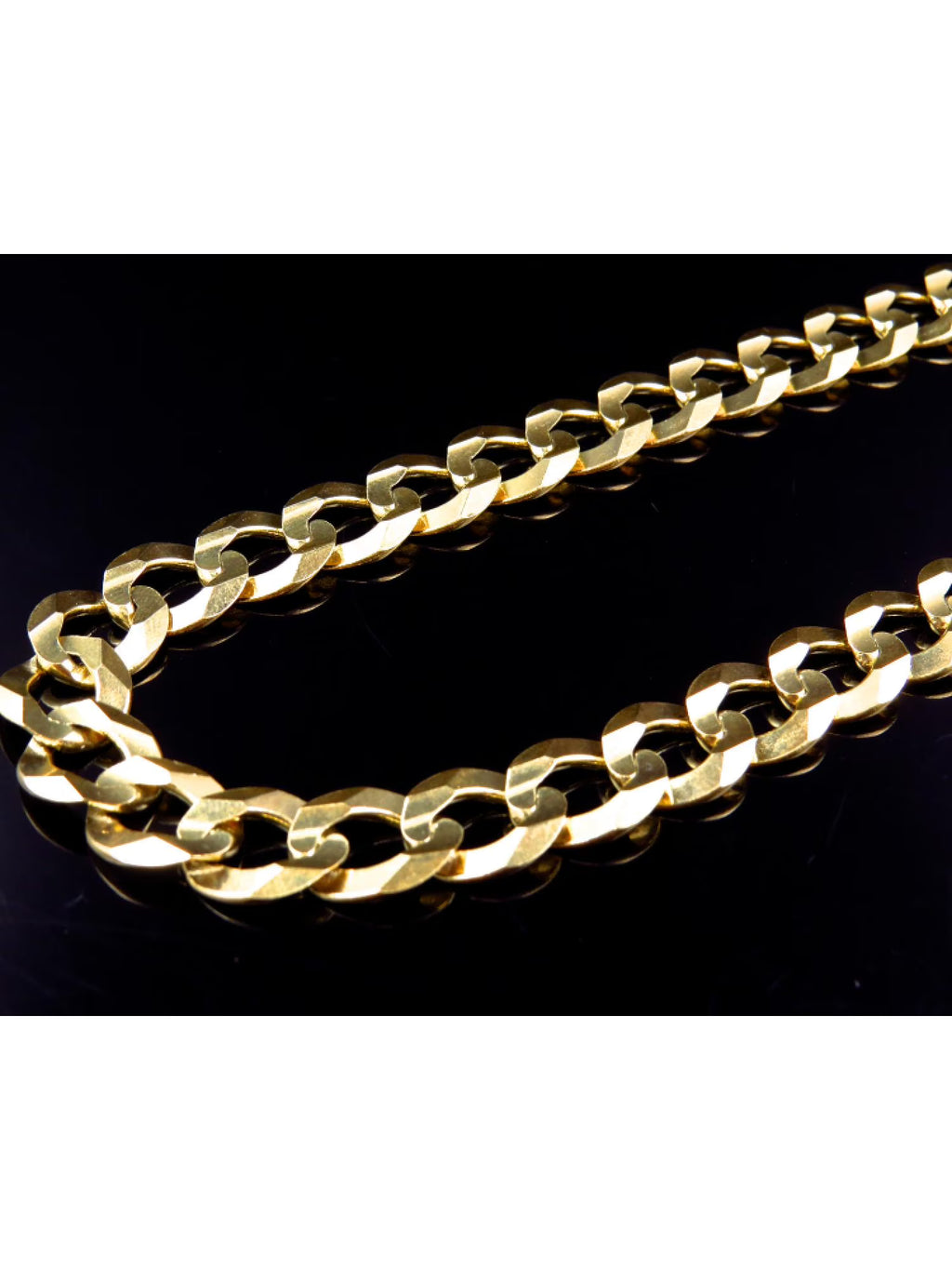 10K Yellow Gold Cuban Chain 11.5 MM 20-30" D272479