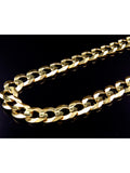 10K Yellow Gold Cuban Chain 11.5 MM 20-30" D272479