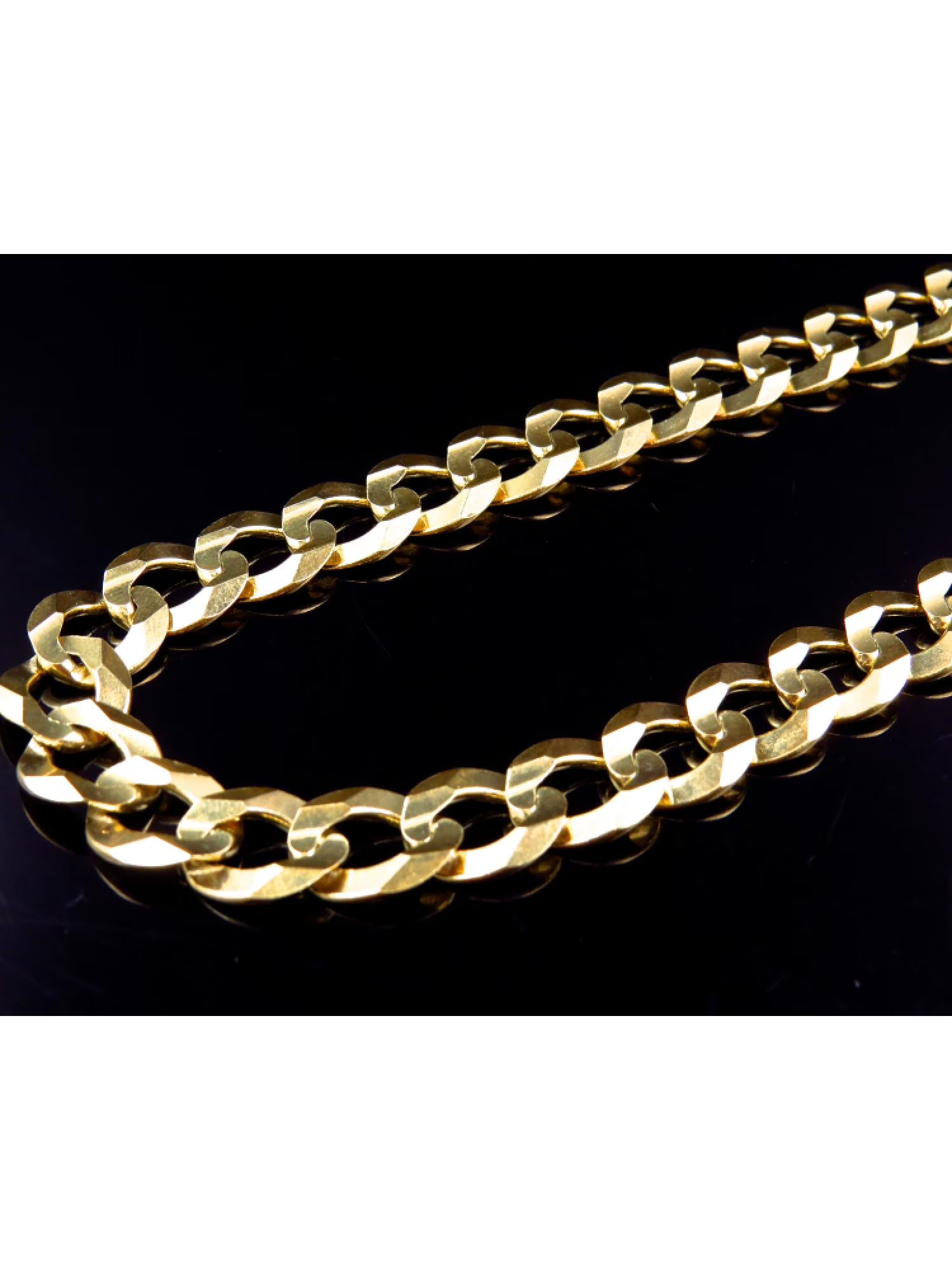 10K Yellow Gold Cuban Chain 11.5 MM 20-30" D272479