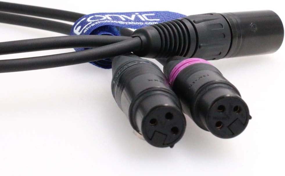 5-pin to 3-pin XLR Arri Camera Dual Channel Audio Signal Cable A84729