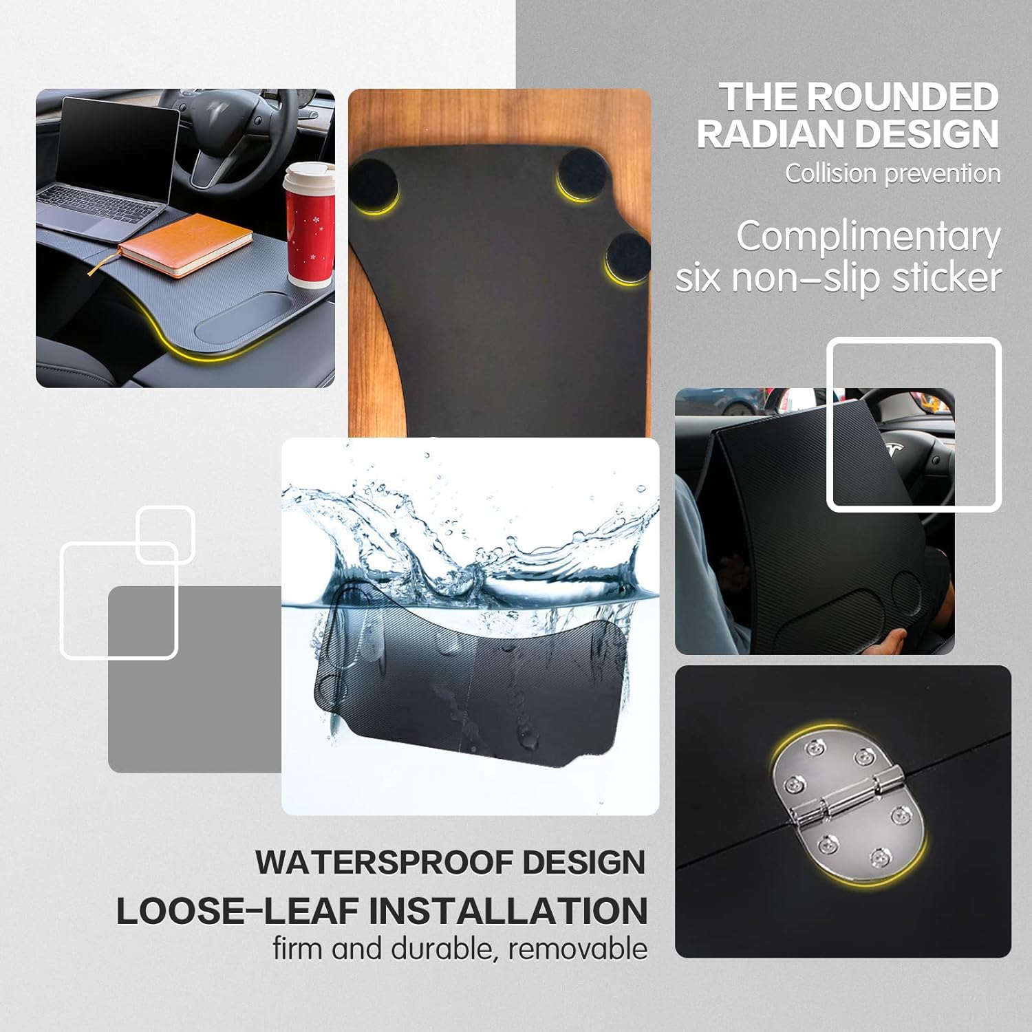 Foldable Laptop Working Table for Car Tray Table, Pack of 2 T242376