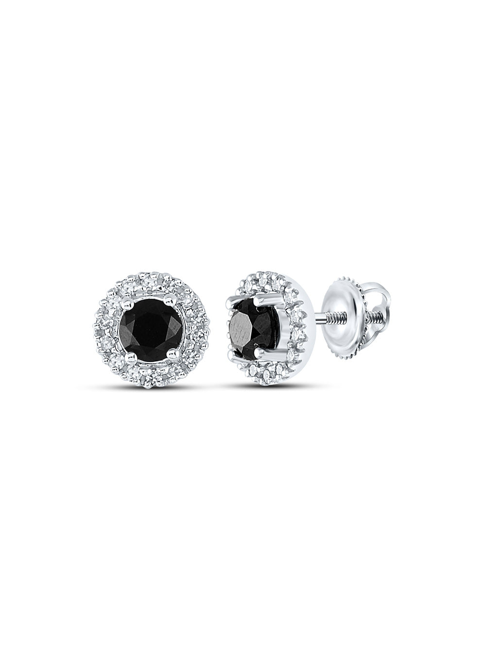 10kt White Gold Diamond Stud Earrings 1 Cttw E7232