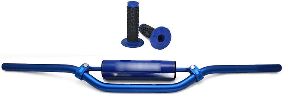 Blue 7/8" 22mm Dirt Bike Handlebars with Pad Grips, Pack of 2 T65927