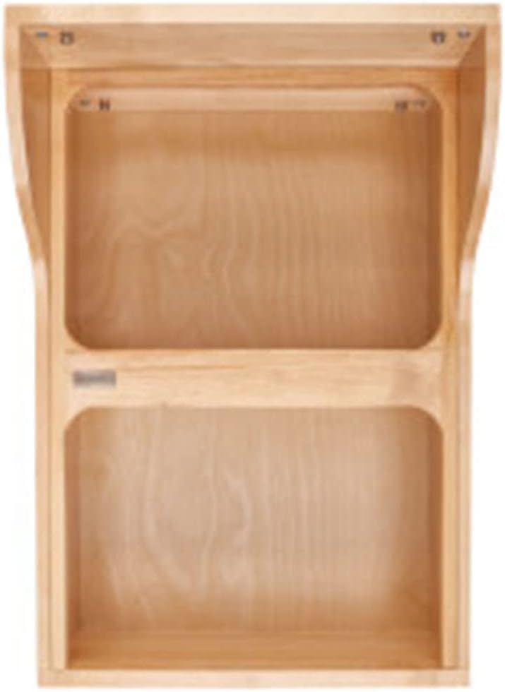 Double 35-Quart Maple Bottom Mount Kitchen Pullout Waste Container Trash Can with Soft-Close Slides, Silver C95067