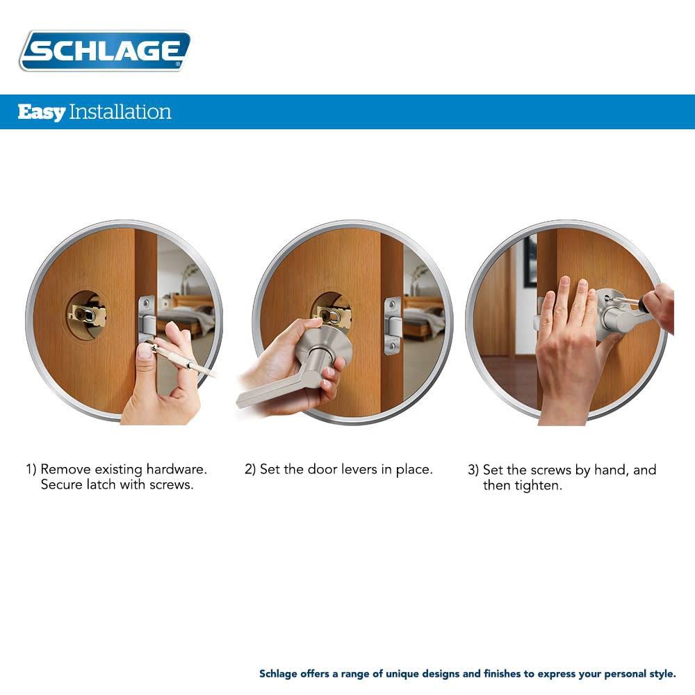 Satin Nickel Keyed Entry Lever Lock K5270