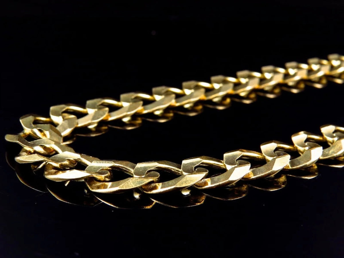10K Yellow Gold Cuban Chain 11.5 MM 20-30" D272479