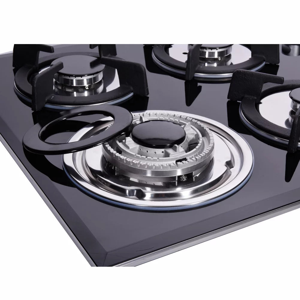 30 inch Gas Cooktop Tempered Glass 5 Burners Stove Top M872