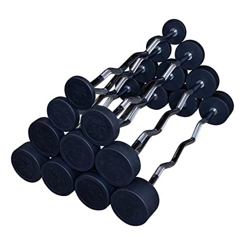 Rubber Coated Fixed Weight Straight Barbell L5585