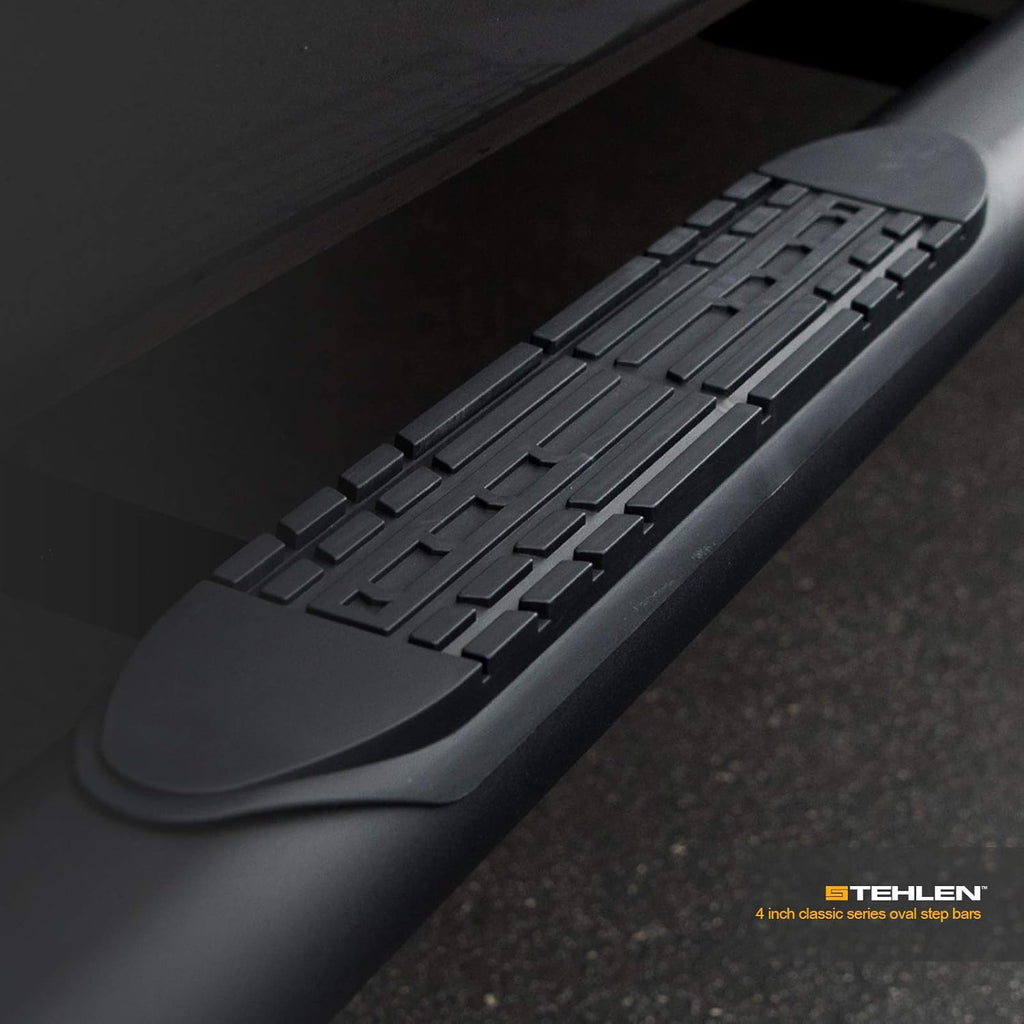 4 Oval Side Step Nerf Bars Matte Black W253