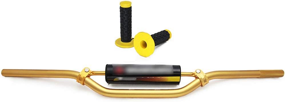 Blue 7/8" 22mm Dirt Bike Handlebars with Pad Grips, Pack of 2 T65927