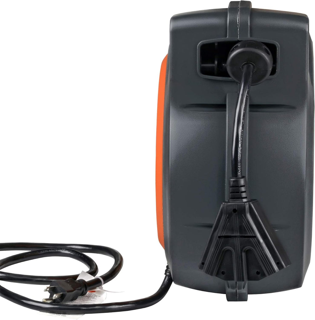 Leaf Mulcher Shredder 11Inch Blade Extension Cord Reel 12AWG x 65 Foot D1260