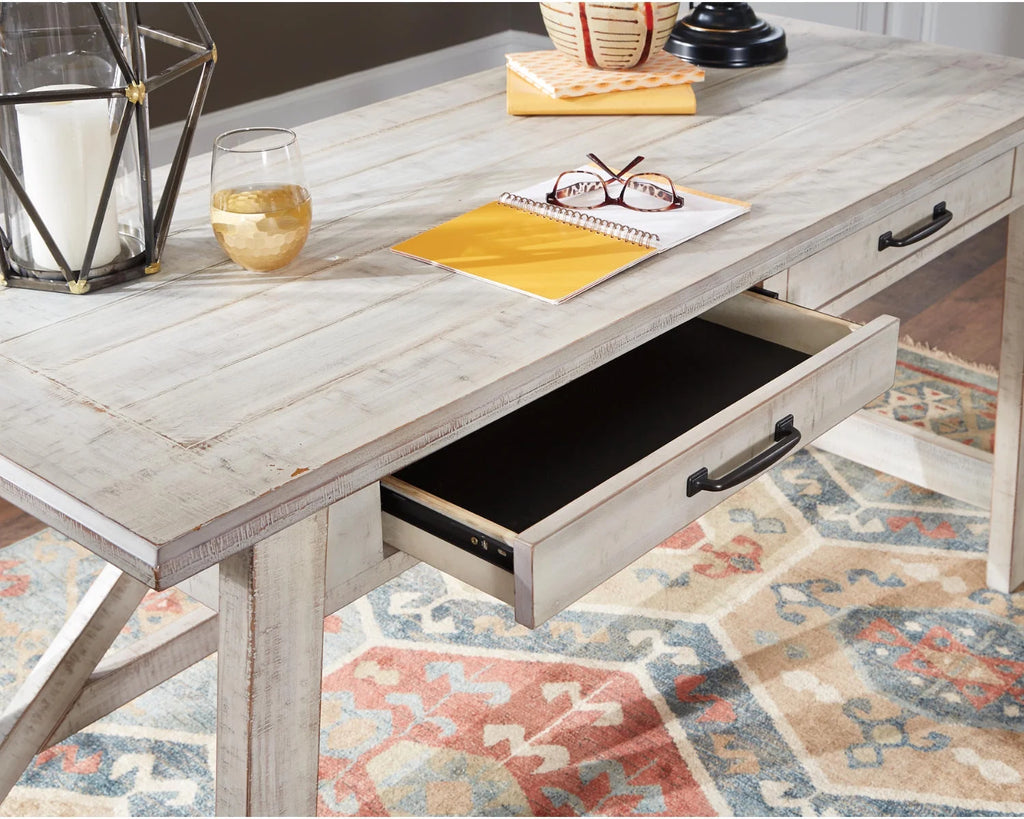 Whitewash 2 Drawer Desk B93581