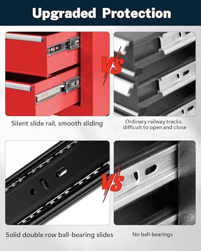 Black 5-Drawer Rolling Tool Chest E8693