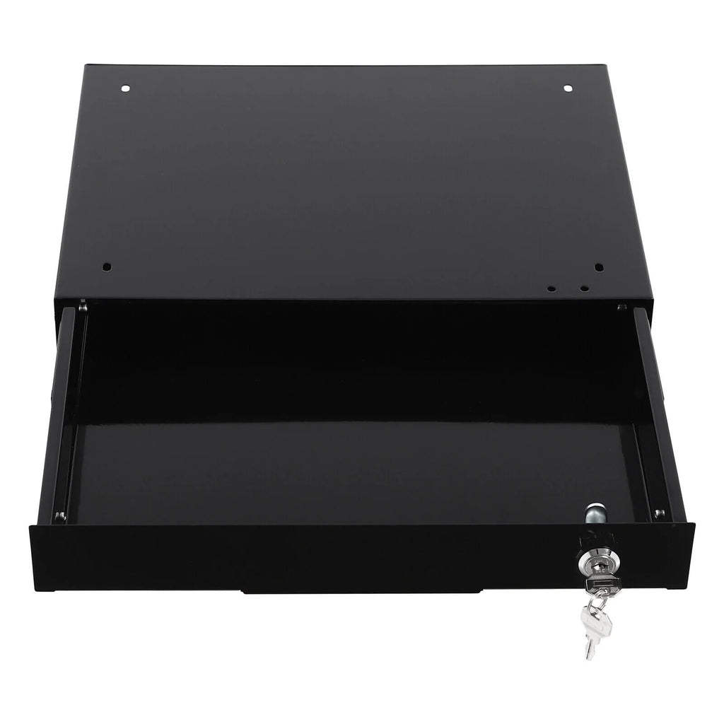 Black Sliding Drawer Storage Tray with Keys P70643
