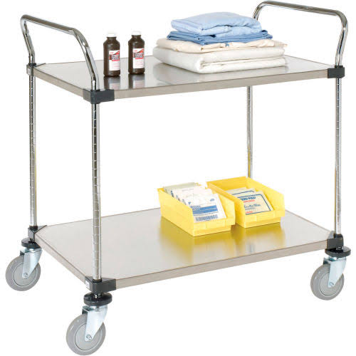 Stainless Steel Utility Cart 2 Shelves 48x24 B819892