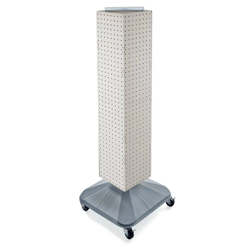 White Four-Sided Interlocking Pegboard Tower P517