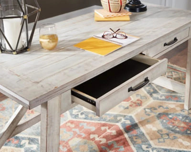 Whitewash 2 Drawer Desk B93581