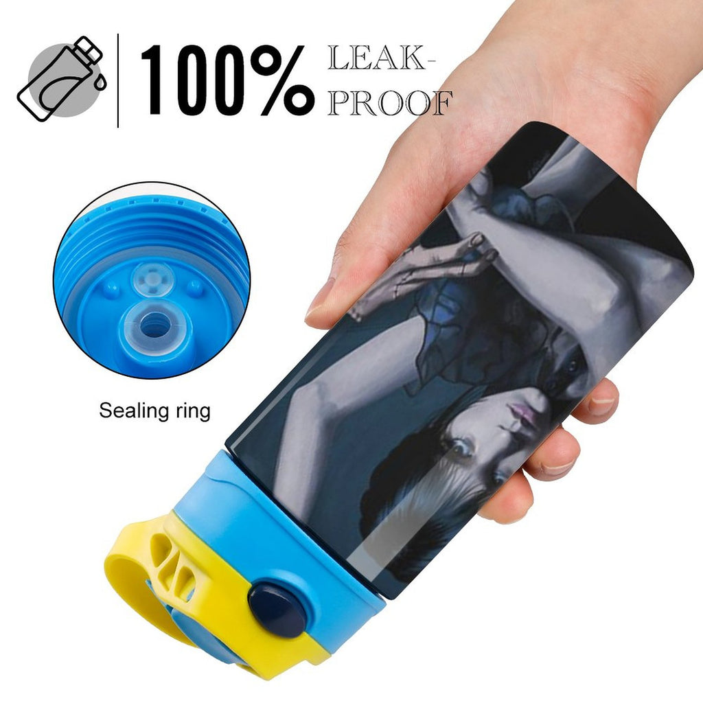 Stainless Steel Water Bottle with Straw G37441