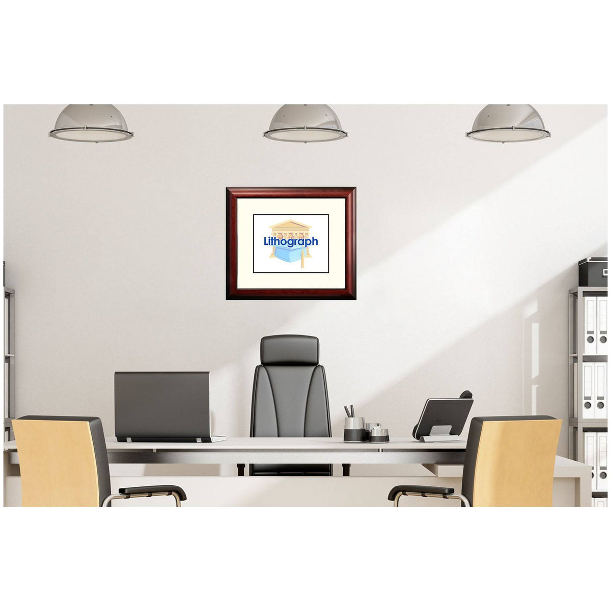 Framed Lithograph H696