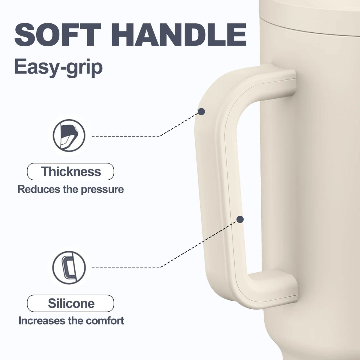 40 oz Stainless Steel Insulated Tumbler with Handle and Straw Lid O3246