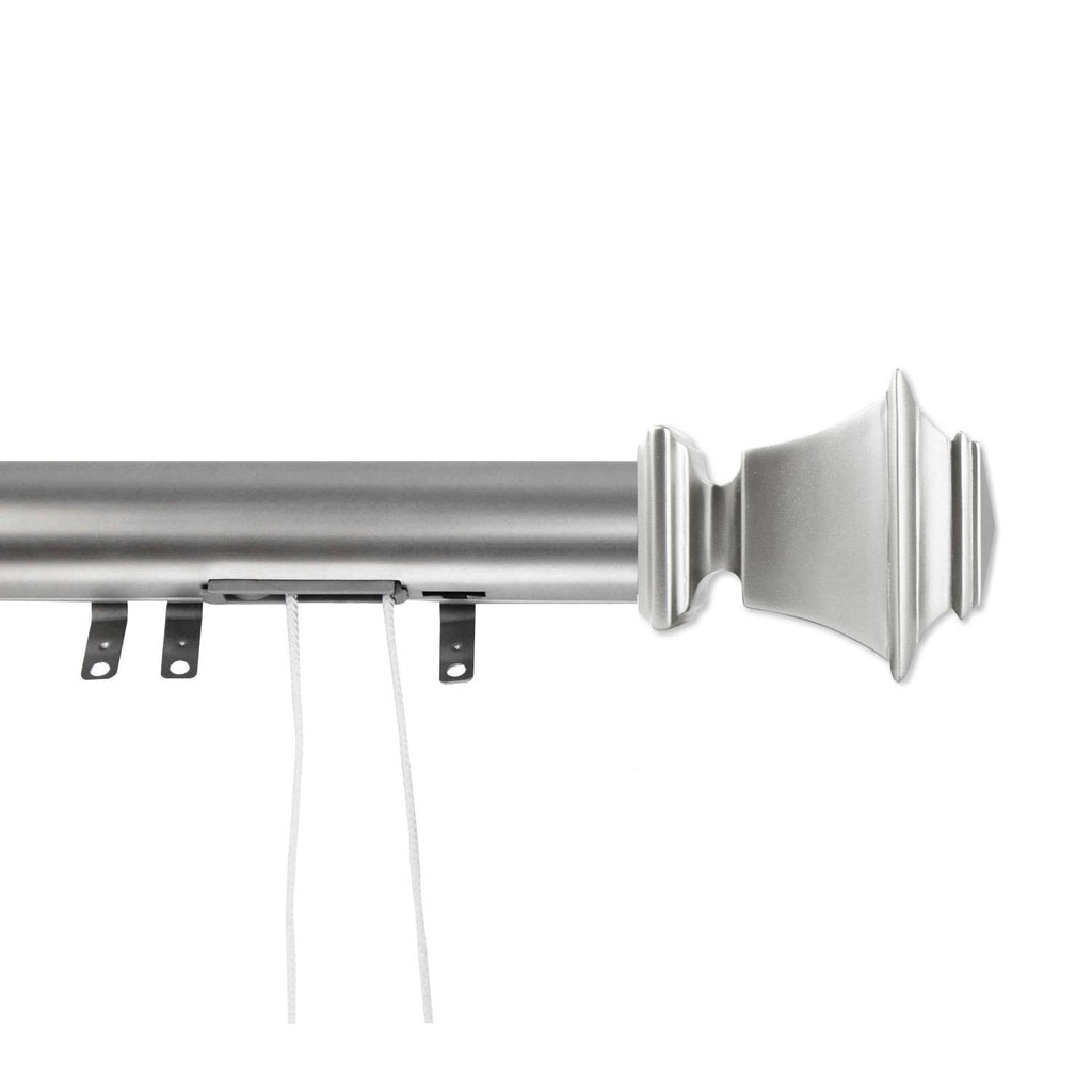 Satin Nickel Decorative Traverse Rod with Sliders R426